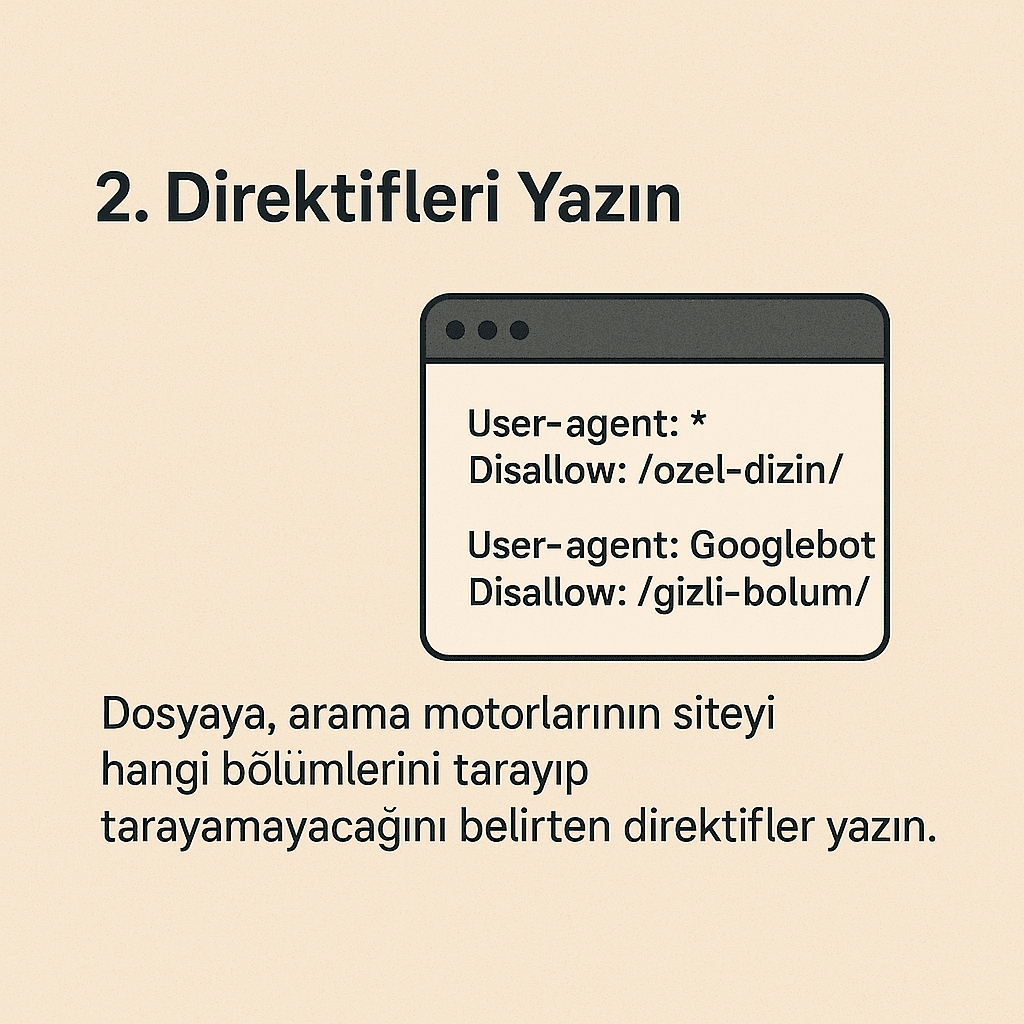 Direktifleri Yazın